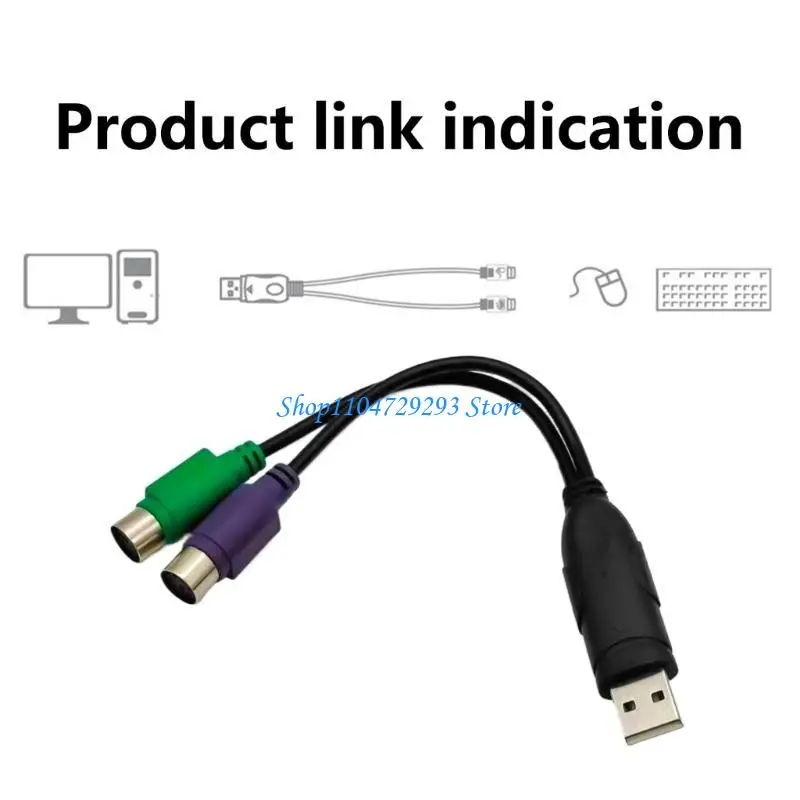 Y2GD to USB Adapter USB to Double 2PS/2 Adapter Cable for Keyboards Mouse Plugs and Play Designs Compatible for Window
Y2GD to USB Adapter USB to Double 2PS/2 Adapter Cable for Keyboards Mouse Plugs and Play Designs Compatible for Window