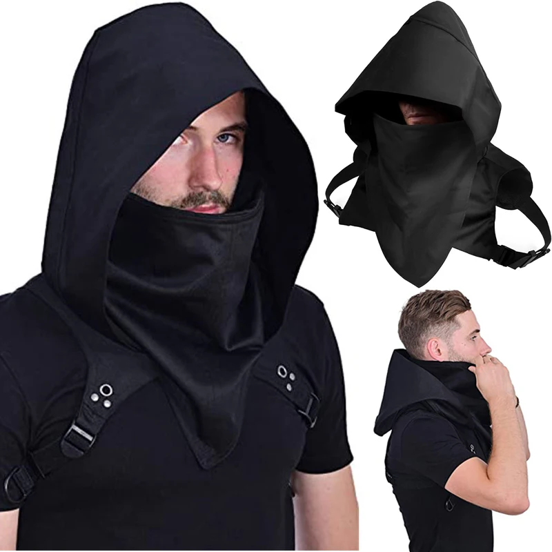 Men's Medieval Vintage Pirate Cosplay Hooded Cloak Black Rogue Cowl Hood Scarf Halloween Party Costume Props
Men's Medieval Vintage Pirate Cosplay Hooded Cloak Black Rogue Cowl Hood Scarf Halloween Party Costume Props