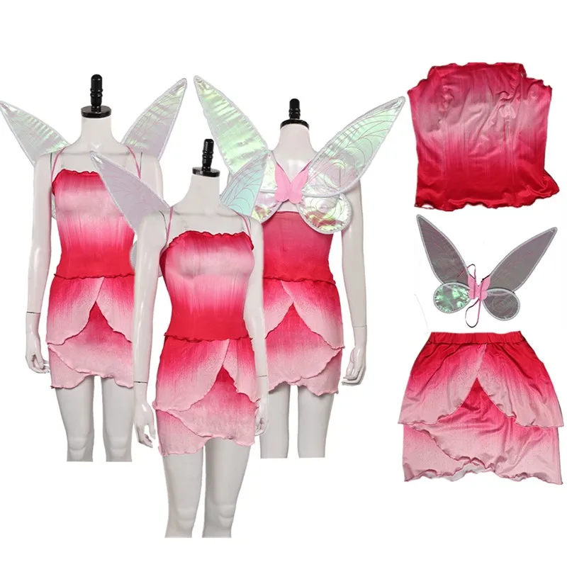 Cartoon Fantasy Tinker Cosplay Bell Rosetta Costume Adult Women Disguise Vest Skirt Wings Outfits Halloween Carnival Party Suit
Cartoon Fantasy Tinker Cosplay Bell Rosetta Costume Adult Women Disguise Vest Skirt Wings Outfits Halloween Carnival Party Suit