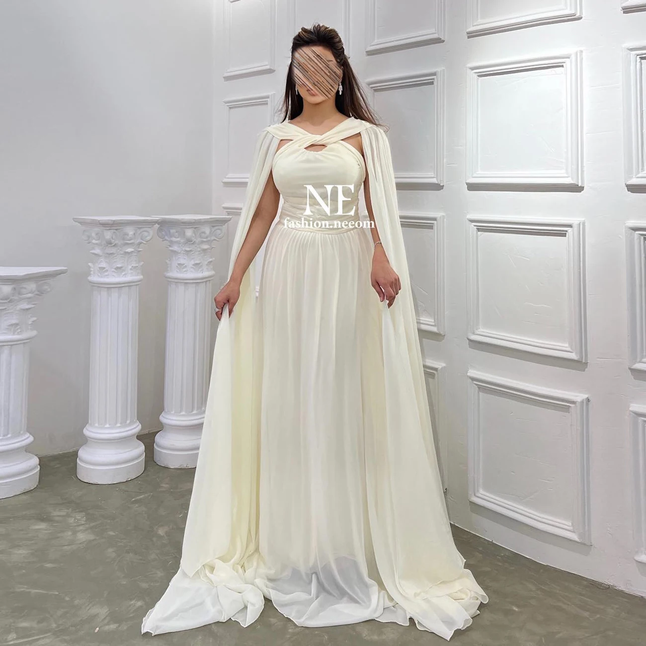 Welove Cross Halter Prom Dresses for Woman Floor Length Zipper Up Cape Sleeves A Line Women Evening Dress
Welove Cross Halter Prom Dresses for Woman Floor Length Zipper Up Cape Sleeves A Line Women Evening Dress