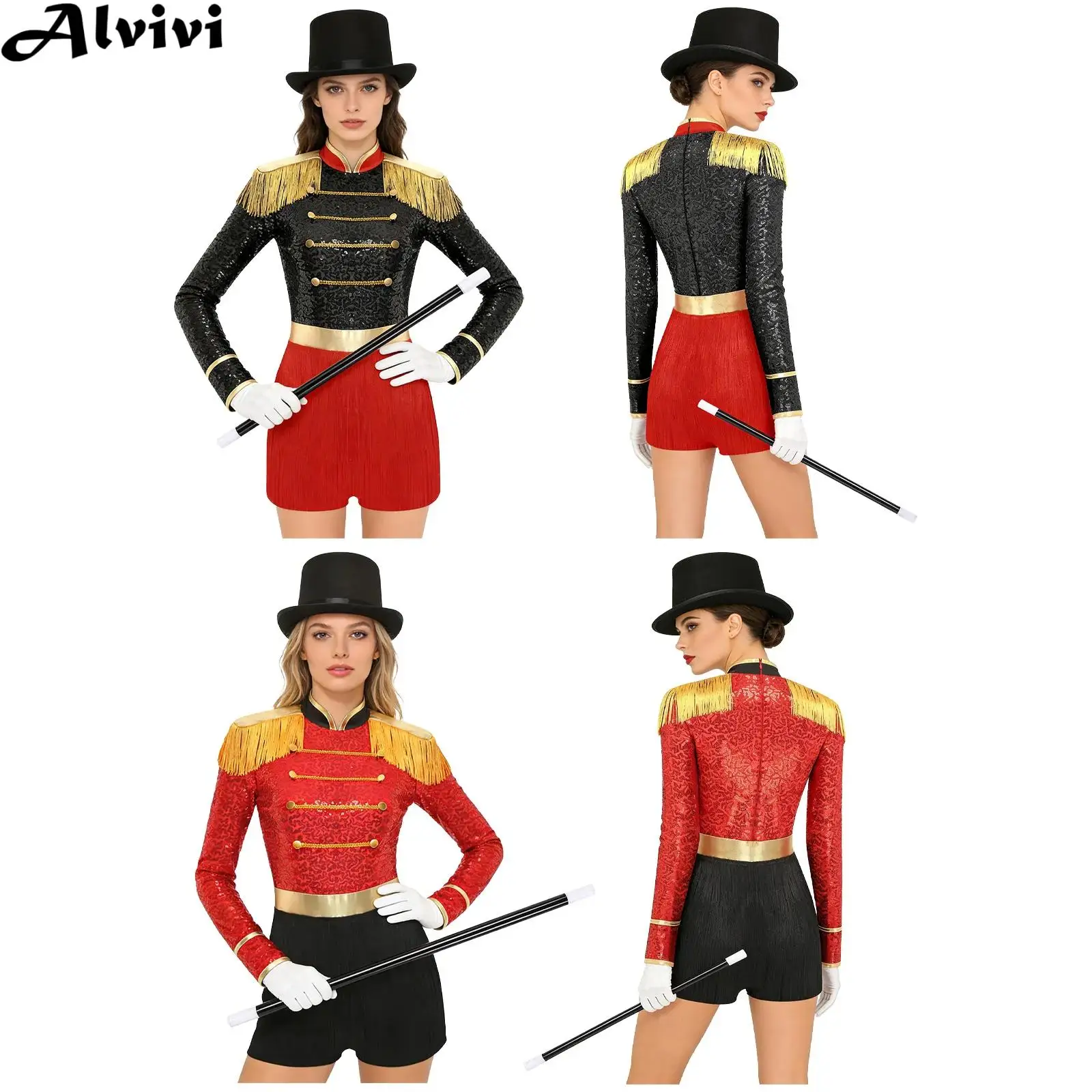 Женский цирковой манеж, костюм волшебника, блестящее боди с блестками и перчатками, шляпа, волшебная палочка для Хэллоуина, карнавала, косплея, вечеринки
Женский цирковой манеж, костюм волшебника, блестящее боди с блестками и перчатками, шляпа, волшебная палочка для Хэллоуина, карнавала, косплея, вечеринки