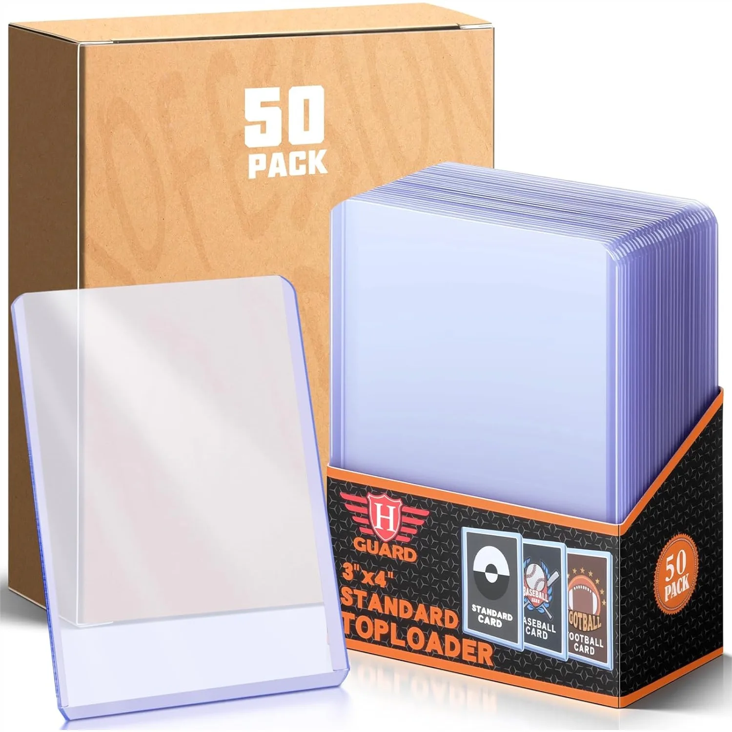50 PCS Toploaders Card Sleeves For Trading Cards 3x4 Inches Hard Plastic Protectors With Soft Sleeves For MTG TCG Sports Cards
50 PCS Toploaders Card Sleeves For Trading Cards 3x4 Inches Hard Plastic Protectors With Soft Sleeves For MTG TCG Sports Cards