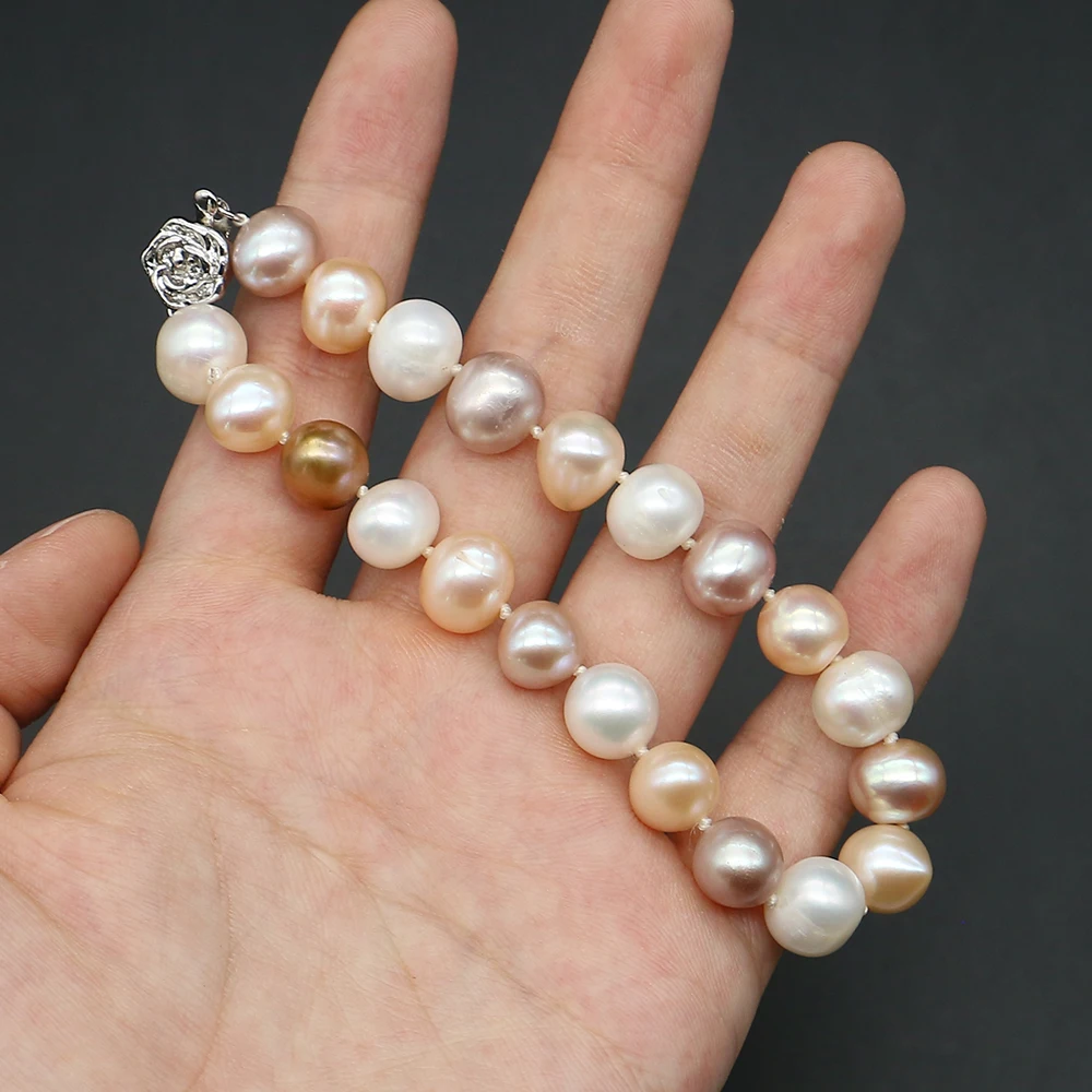 Креативный браслет из натурального пресноводного жемчуга неправильной формы 9-10 мм, разноцветный барочный жемчуг с цветочным замком, украшение для запястья, подарок
Креативный браслет из натурального пресноводного жемчуга неправильной формы 9-10 мм, разноцветный барочный жемчуг с цветочным замком, украшение для запястья, подарок
