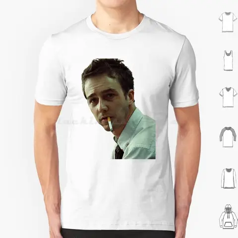 Cool Edward Norton Fight Club T Shirt Cotton Men Women DIY Print Fight Club Soap Tyler Durden Brad Pitt Movie Club Fight Edward