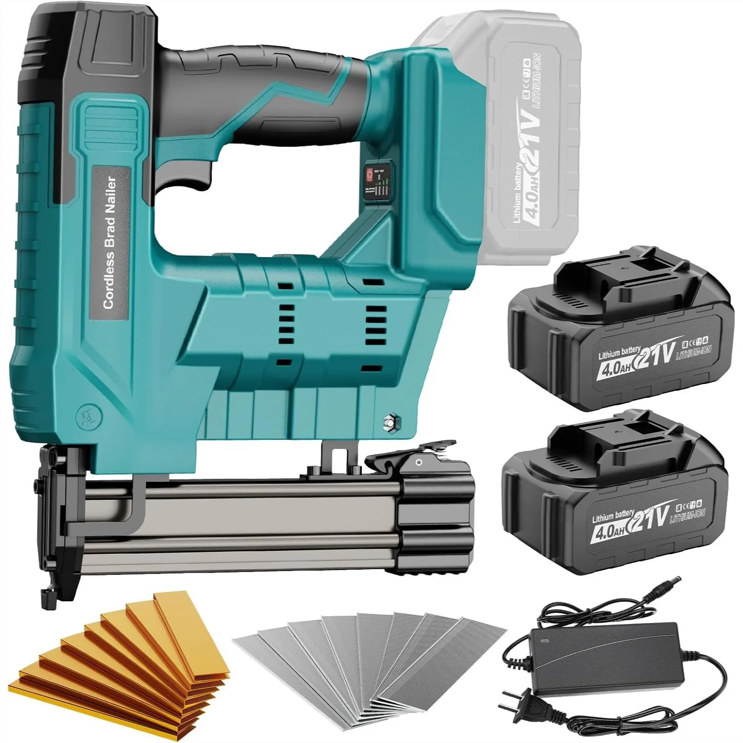 Cordless Brad Nailer 18 Gauge 2 in 1 Electric Staple Gun for Upholstery & Carpentry with 1600Pcs Nails & Staples
Cordless Brad Nailer 18 Gauge 2 in 1 Electric Staple Gun for Upholstery & Carpentry with 1600Pcs Nails & Staples