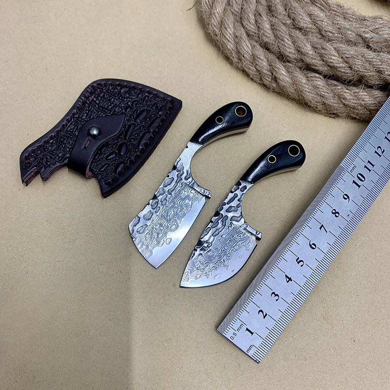RHON 40MM Mini Full Tang Blade Damascus Steel Key Knife EDC Pocket Carry Fixed Blade Neck Knife with Leather Protect Sheath
RHON 40MM Mini Full Tang Blade Damascus Steel Key Knife EDC Pocket Carry Fixed Blade Neck Knife with Leather Protect Sheath