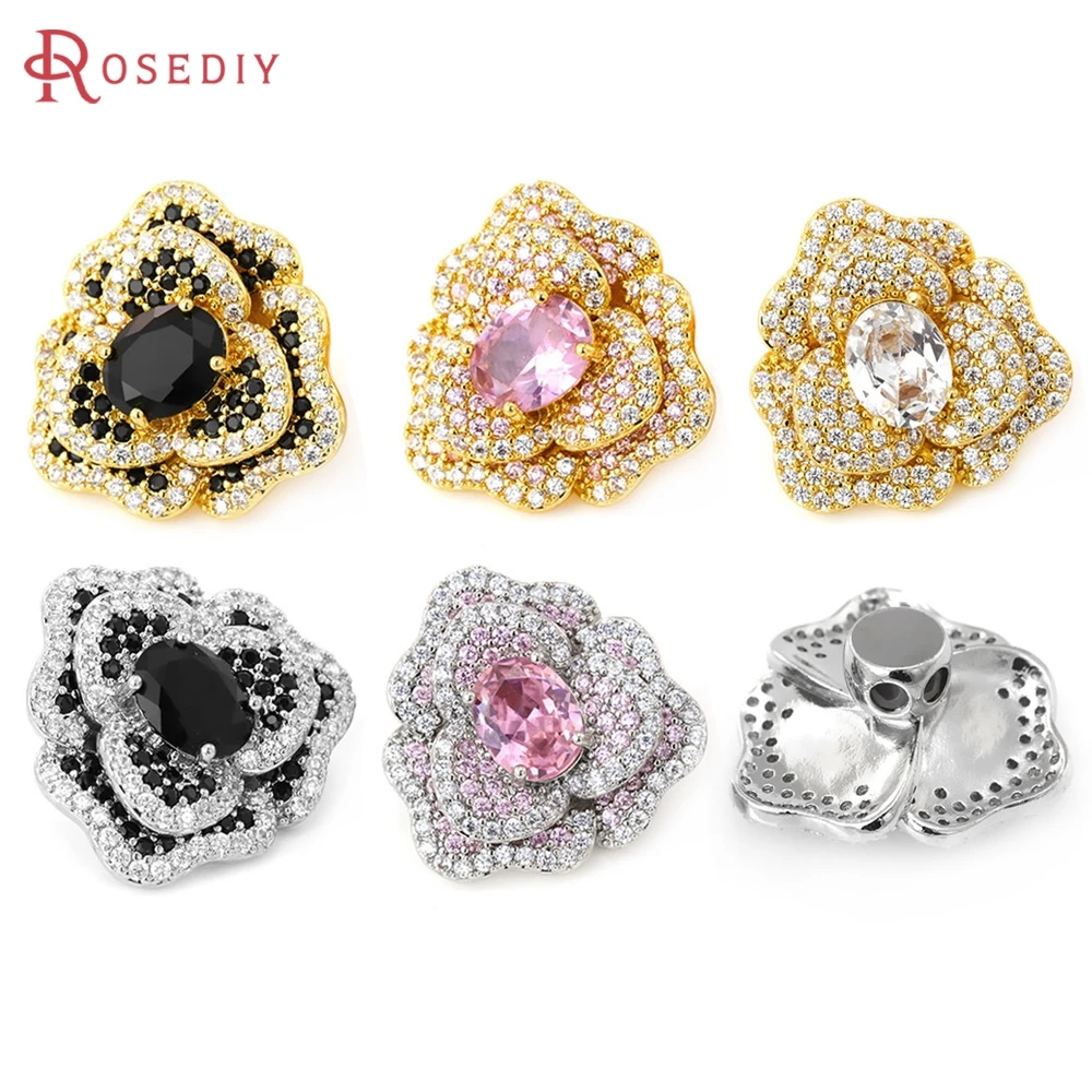 1 Piece 18K Gold Color Brass Zircon Spacer Beads Rose Flower Connect Charms Pendants High Quality Jewelry Making Supplies
1 Piece 18K Gold Color Brass Zircon Spacer Beads Rose Flower Connect Charms Pendants High Quality Jewelry Making Supplies