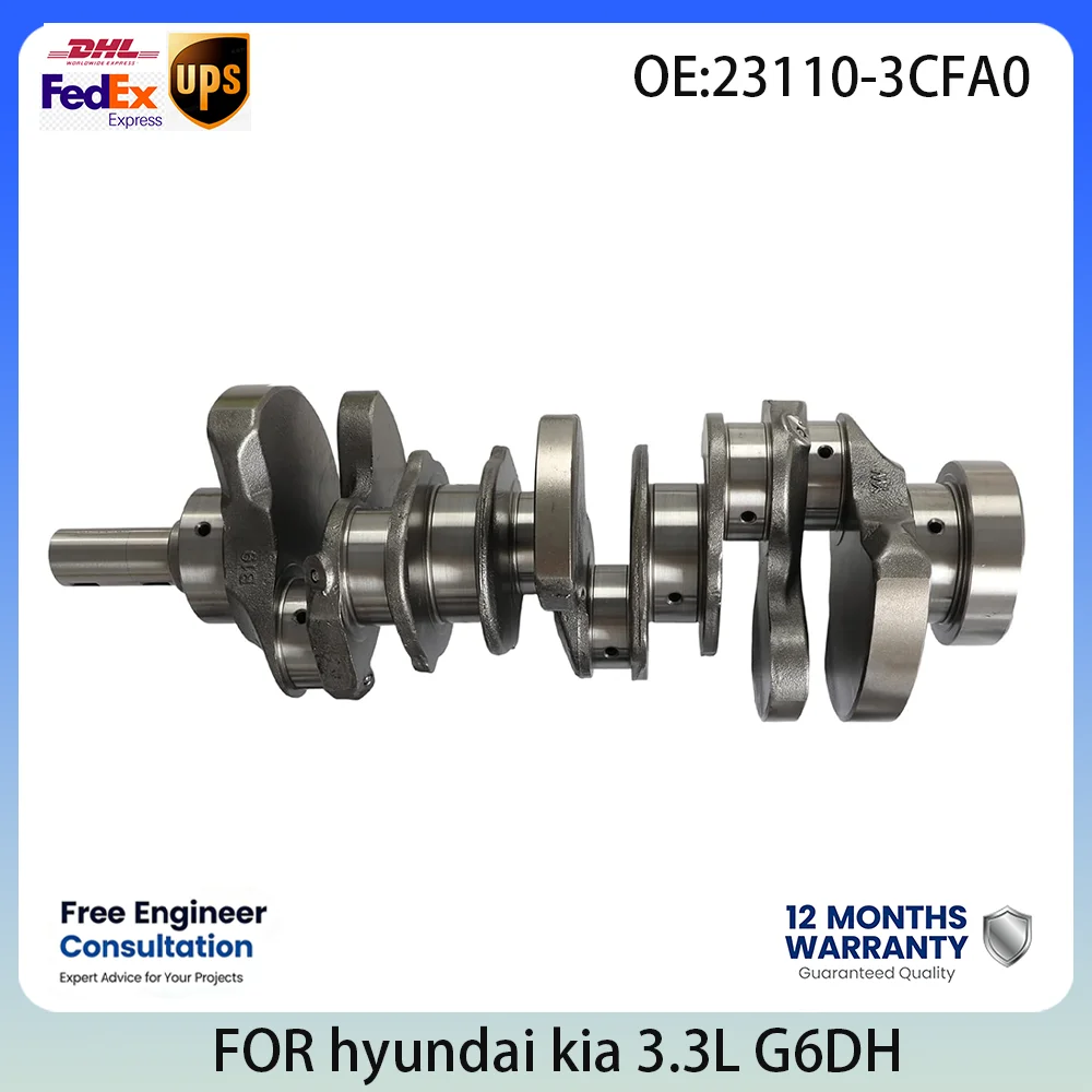 Crankshaft For Hyundai Kia 3.3L G6DH Engine 23110-3CFA0 Fit Santa Fe Sorento Sedona High Quality Auto Engine Crank Shaft Parts
Crankshaft For Hyundai Kia 3.3L G6DH Engine 23110-3CFA0 Fit Santa Fe Sorento Sedona High Quality Auto Engine Crank Shaft Parts