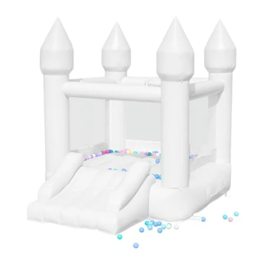 White Bounce House PVC Material for 3-6 with Blower Bouncy Castle for Toddlers 1-3 with Slide Indoor Outdoor 8.9ft L x 6ft W x
White Bounce House PVC Material for 3-6 with Blower Bouncy Castle for Toddlers 1-3 with Slide Indoor Outdoor 8.9ft L x 6ft W x