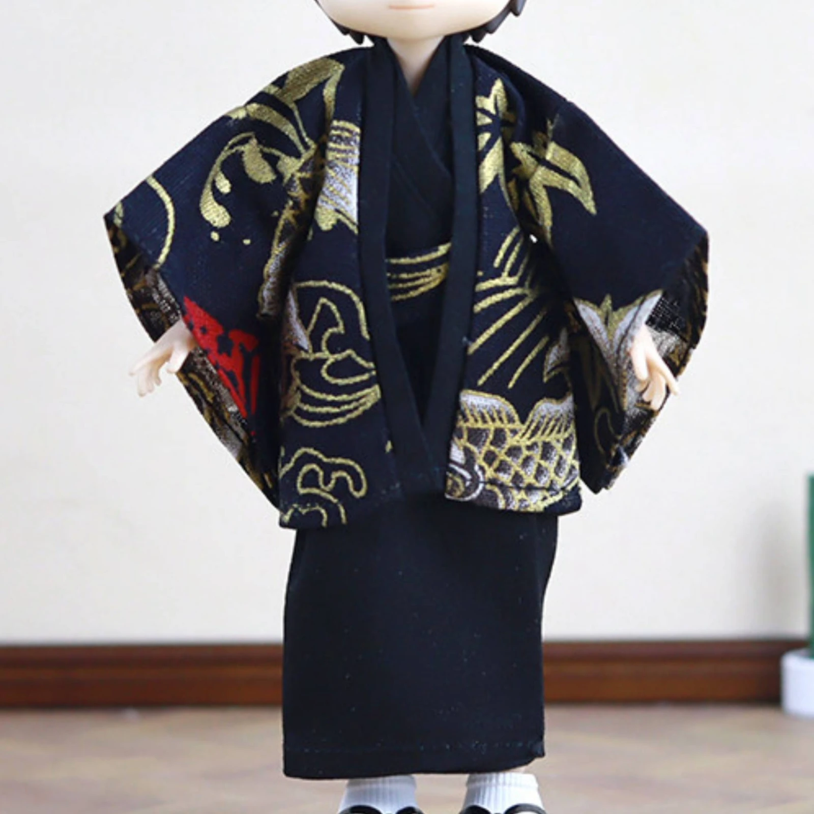 Japanese Kimono Doll Outfit Patterned Woven Material Japanese Doll Kimono Wide Sleeve Wrap Outfit Black Trim Play Accessory
Japanese Kimono Doll Outfit Patterned Woven Material Japanese Doll Kimono Wide Sleeve Wrap Outfit Black Trim Play Accessory