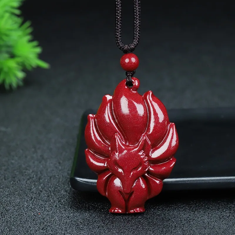 Cinnabar Fox Pendant, Fashion Versatile Unisex Necklace
Cinnabar Fox Pendant, Fashion Versatile Unisex Necklace