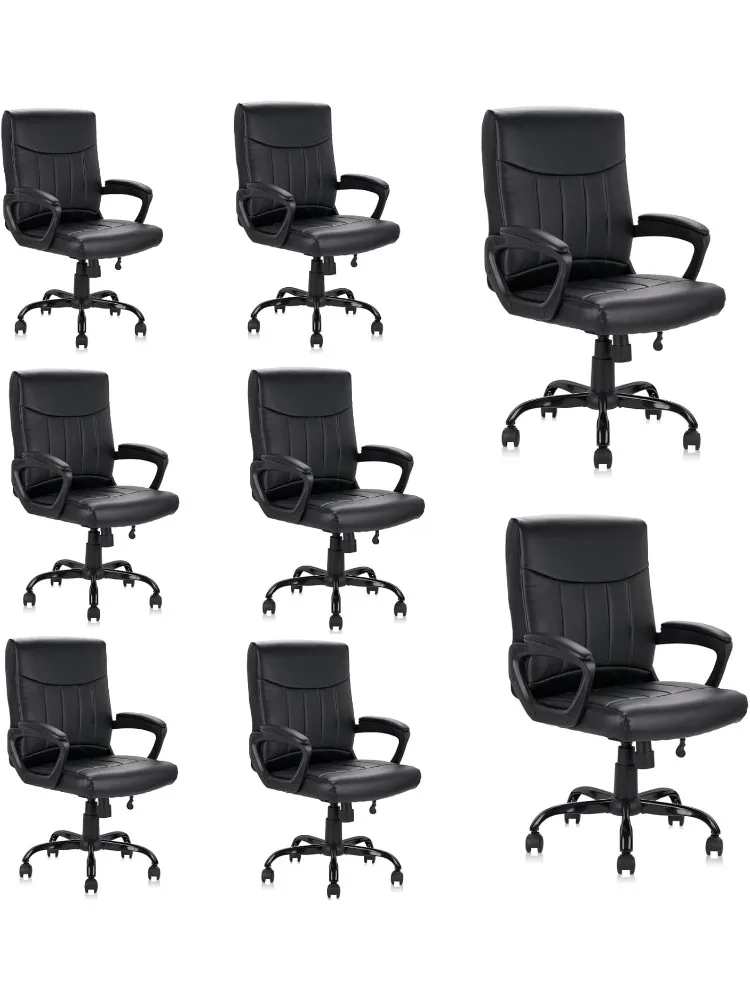 Mid Back Leather Office Executive Chair with Lumbar Support and Padded Armrestes Swivel Adjustable Ergonomic Design for
Mid Back Leather Office Executive Chair with Lumbar Support and Padded Armrestes Swivel Adjustable Ergonomic Design for