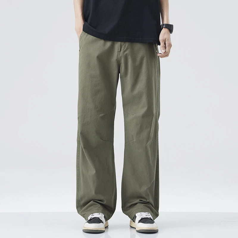 Американские рабочие брюки цвета хаки для мужчин, летние, из чистого хлопка, дышащие, модные, свободные, прямые, повседневные, длинные брюки
Американские рабочие брюки цвета хаки для мужчин, летние, из чистого хлопка, дышащие, модные, свободные, прямые, повседневные, длинные брюки