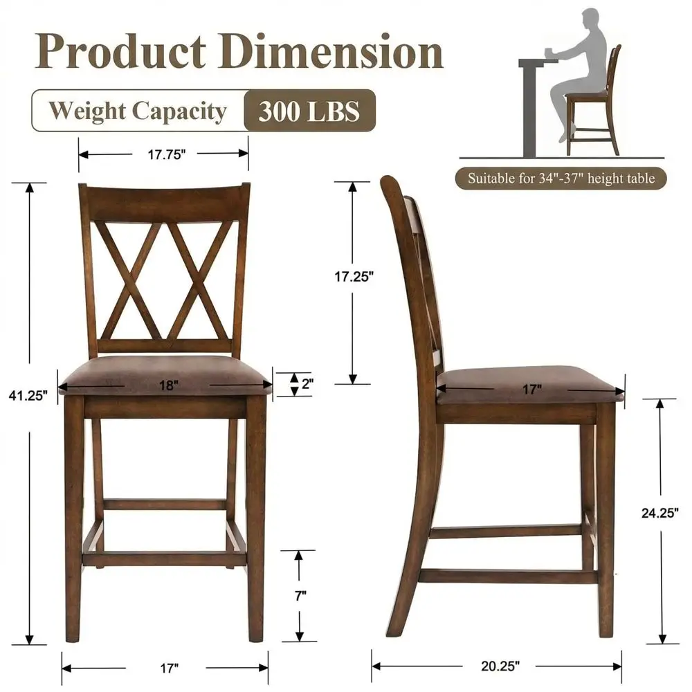 Bar Stools Set of 4 Farmhouse Counter Height Bar Stools with DoubleX Back Upholstered Counter Barstools Barchair for Kitchen Is
Bar Stools Set of 4 Farmhouse Counter Height Bar Stools with DoubleX Back Upholstered Counter Barstools Barchair for Kitchen Is