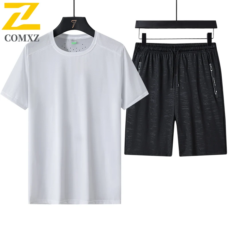 Summer Casual Sports suit Men's size 8XL Ice Silk Thin Short Sleeve T-Shirt + Shorts 2 Piece Set Jogger Fitness Man Tracksuit
Summer Casual Sports suit Men's size 8XL Ice Silk Thin Short Sleeve T-Shirt + Shorts 2 Piece Set Jogger Fitness Man Tracksuit