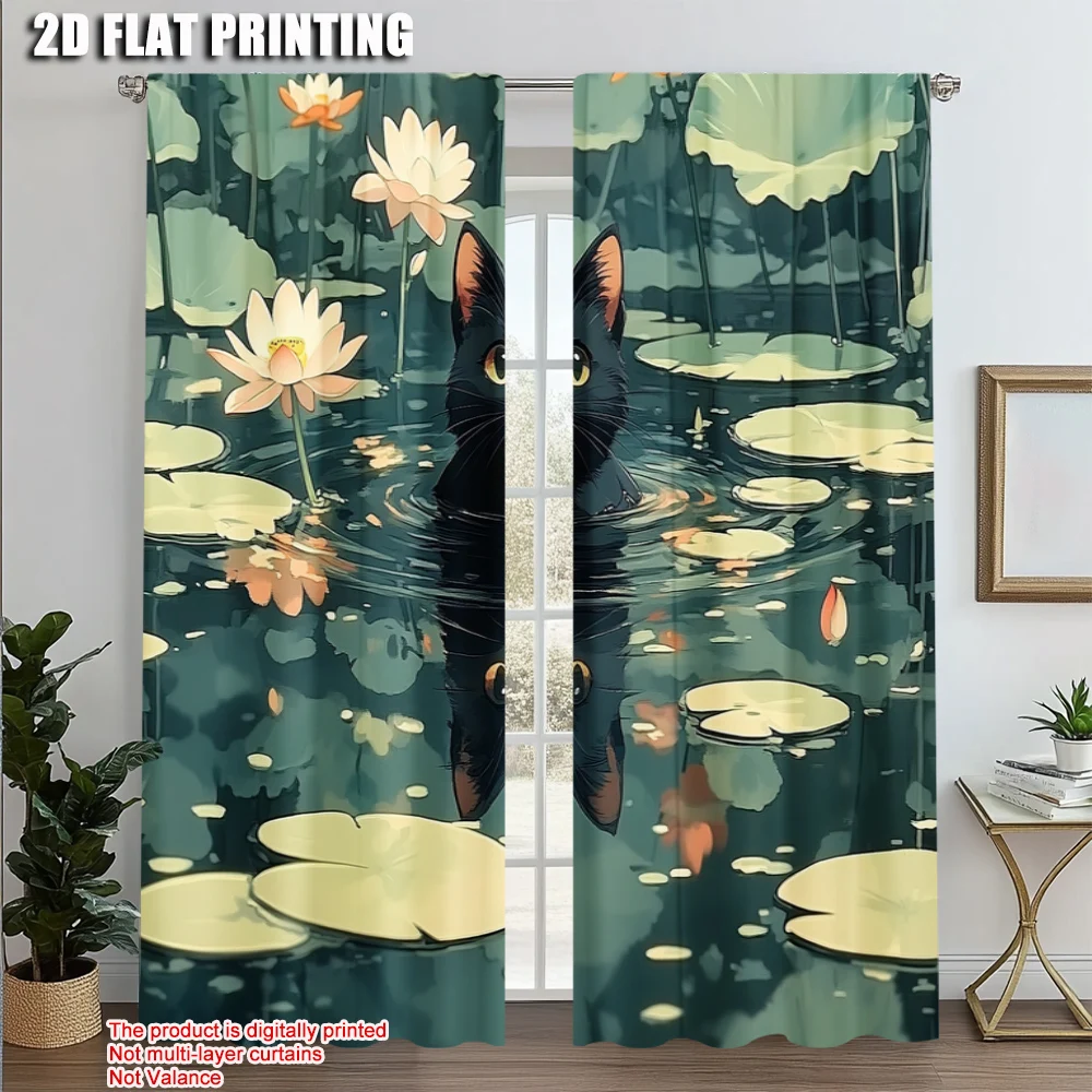 2pcs, Curtains 2D print Black Cat Pond Fabric (without rod) Home Decor Ldeal for Living Room, Bedroom & Home
2pcs, Curtains 2D print Black Cat Pond Fabric (without rod) Home Decor Ldeal for Living Room, Bedroom & Home