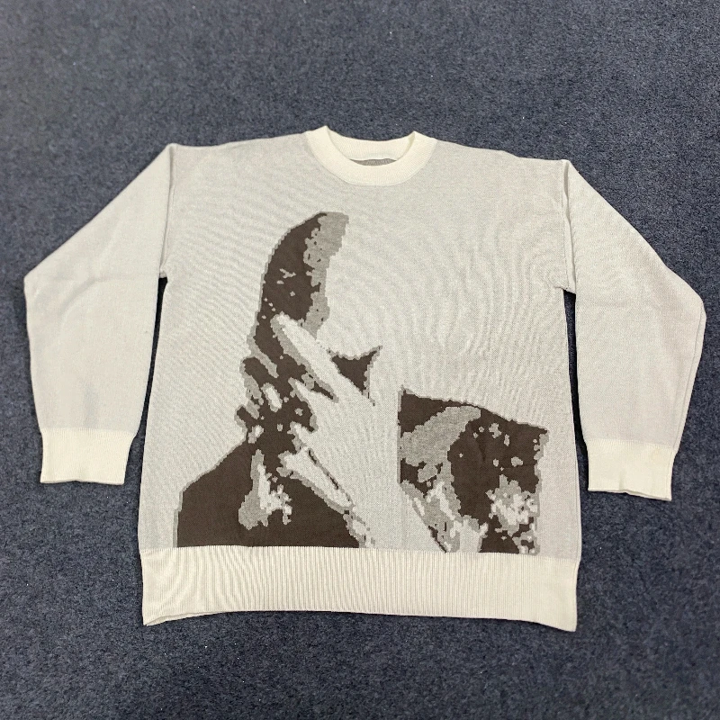 Winter Knit Long Sleeved Hip-Hop Rock Personality Fashion Harajuku Pullovers Cartoon Print Y2k Street Casual Round Neck Sweaters
Winter Knit Long Sleeved Hip-Hop Rock Personality Fashion Harajuku Pullovers Cartoon Print Y2k Street Casual Round Neck Sweaters
