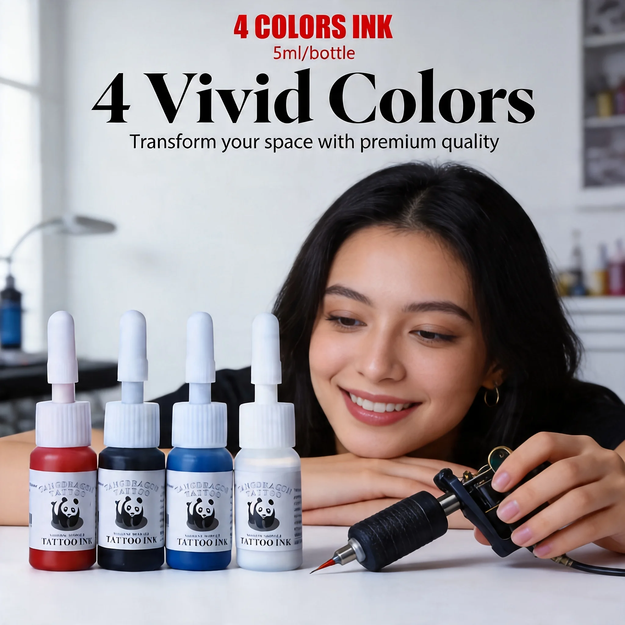 Panda Tattoo Set Ink, Single Bottle 5ml Professional Tattoo Multi-color Ink Tattoo Set, Professional Tattoo Ink For Tattoo Artis
Panda Tattoo Set Ink, Single Bottle 5ml Professional Tattoo Multi-color Ink Tattoo Set, Professional Tattoo Ink For Tattoo Artis