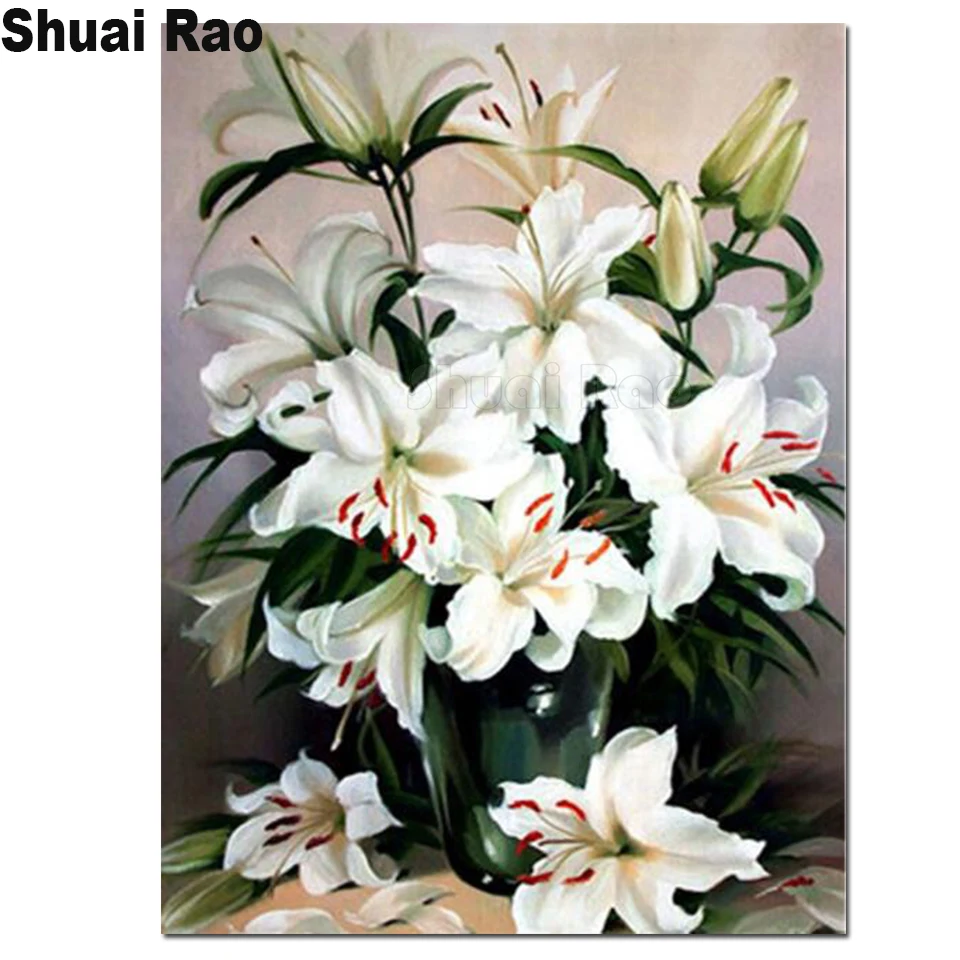 White lily diamond painting cross stitch 5d diy full square round diamond embroidery mosaic set flower Drawing home decor
White lily diamond painting cross stitch 5d diy full square round diamond embroidery mosaic set flower Drawing home decor