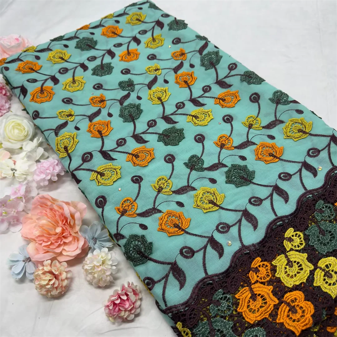 Latest Swiss Voile 3D Flower Applique Lace 5 Yards African 100% Cotton Soft Water Soluble Lace Fabric for Dress
Latest Swiss Voile 3D Flower Applique Lace 5 Yards African 100% Cotton Soft Water Soluble Lace Fabric for Dress