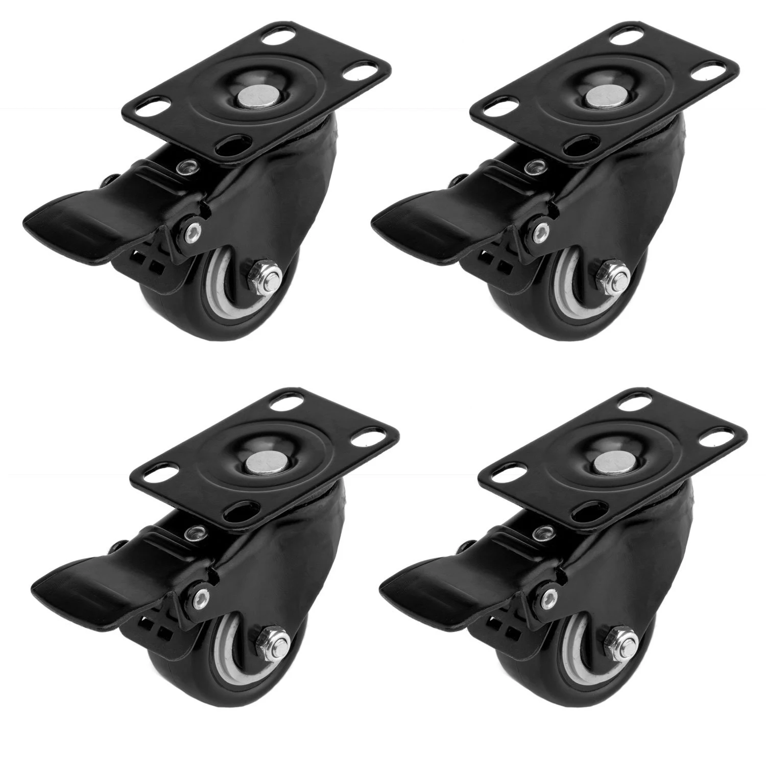 Swivel Caster Wheels No Noise,Set of 4 Heavy Duty-Swivel Casters,Non Marking Black Castor Wheels for Cart Furniture Workbench
Swivel Caster Wheels No Noise,Set of 4 Heavy Duty-Swivel Casters,Non Marking Black Castor Wheels for Cart Furniture Workbench
