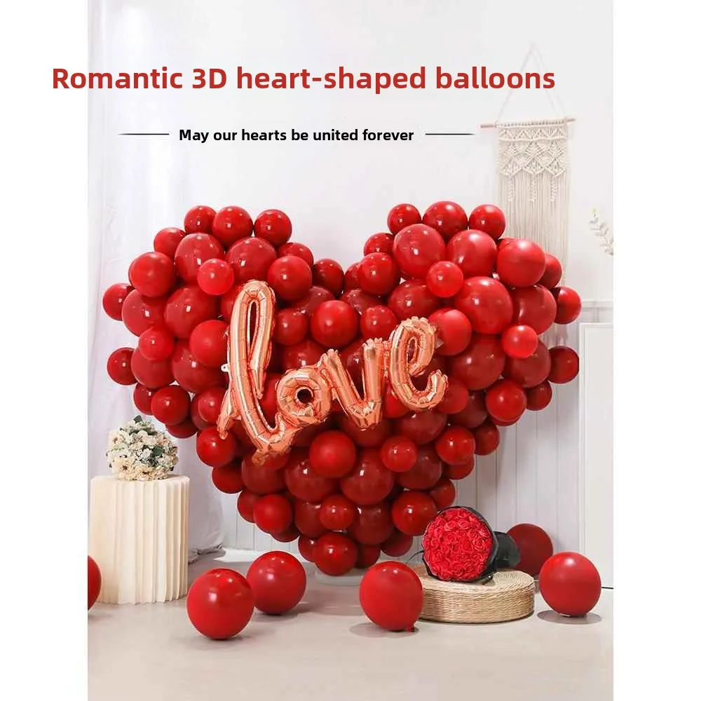 Romantic 3D Heart Shaped Balloons Wedding Proposal Decoration Red Gemstone Heart Balloons Couples Scene Decor Wedding Room
Romantic 3D Heart Shaped Balloons Wedding Proposal Decoration Red Gemstone Heart Balloons Couples Scene Decor Wedding Room