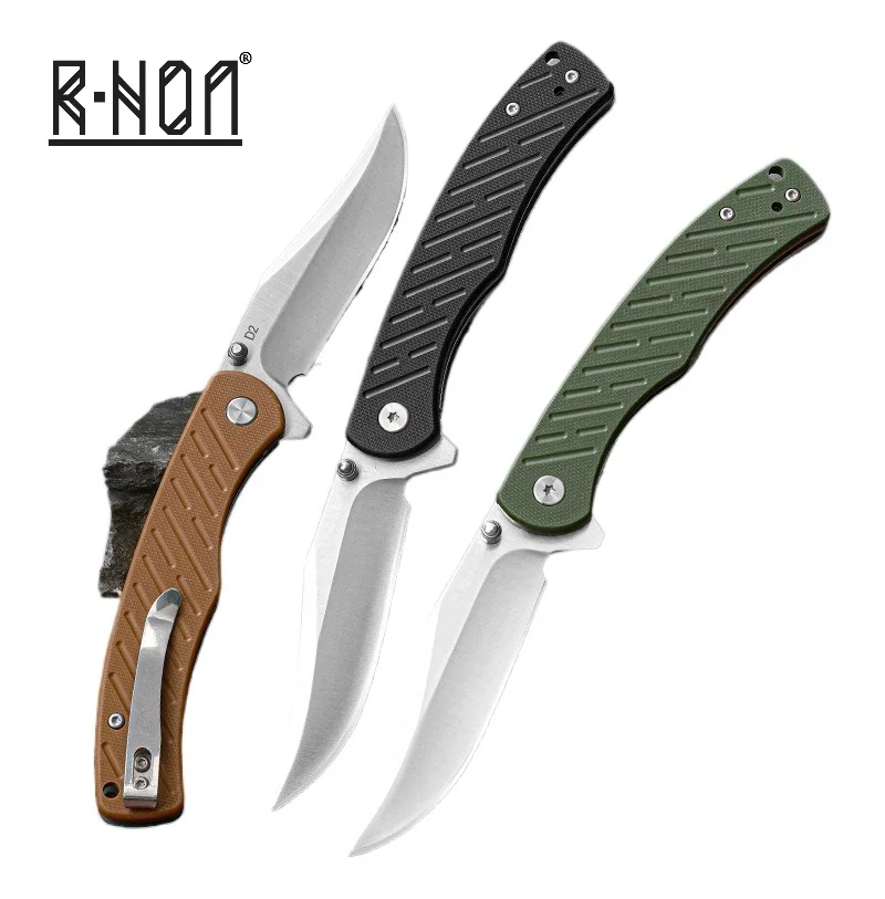 RHON 3.54INCH Folable Pocket Knife Chinese D2 Steel Sharp Blade Thumb Open Outdoor Camping Folding EDC Knives with G10 Handle
RHON 3.54INCH Folable Pocket Knife Chinese D2 Steel Sharp Blade Thumb Open Outdoor Camping Folding EDC Knives with G10 Handle