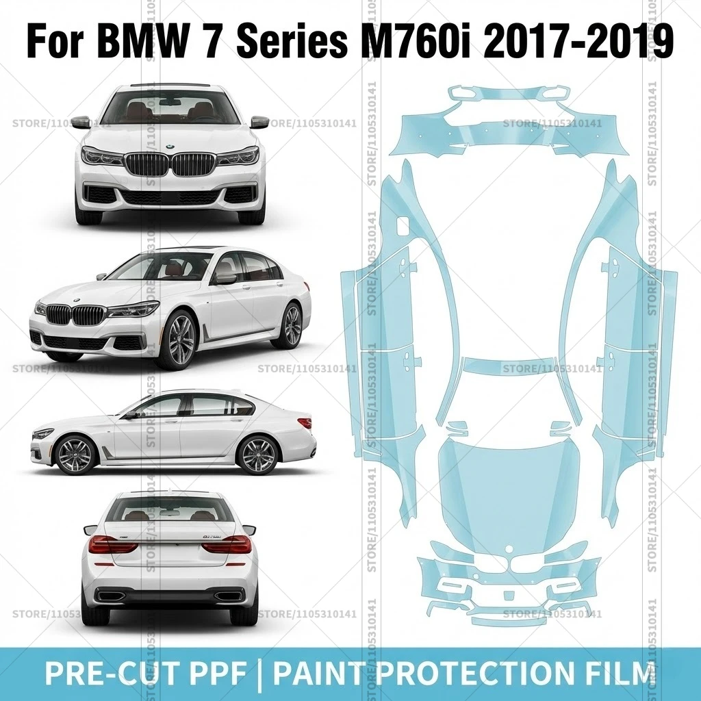 Для BMW 7 серии M760i 2017-2019: Предварительно вырезанная прозрачная защитная пленка PPF для автомобиля, профессиональная автомобильная пленка PPF для полной оклейки кузова
Для BMW 7 серии M760i 2017-2019: Предварительно вырезанная прозрачная защитная пленка PPF для автомобиля, профессиональная автомобильная пленка PPF для полной оклейки кузова