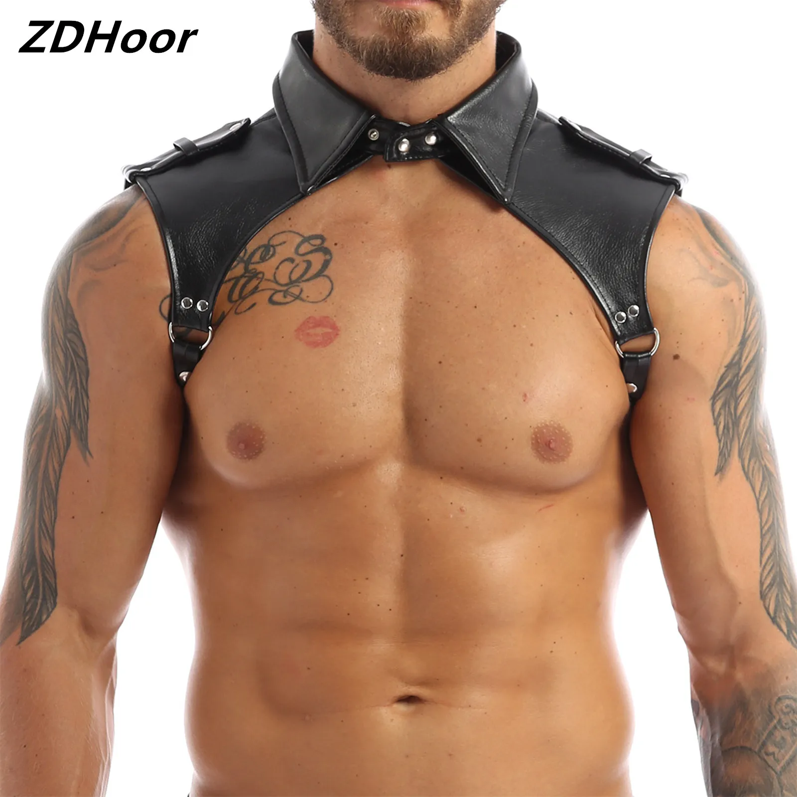Men Sexy Lingerie Chest Harness Faux Leather Adjustable Harness Belt Bondage Costume with Press Buttons Punk Rave Costumes
Men Sexy Lingerie Chest Harness Faux Leather Adjustable Harness Belt Bondage Costume with Press Buttons Punk Rave Costumes