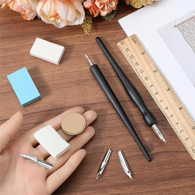 A08E-Dip Pen Masking Liquid Drawing Straight Line Calligraphy Dip Water Oblique Pen Holder For Applied Art Painting Writing
A08E-Dip Pen Masking Liquid Drawing Straight Line Calligraphy Dip Water Oblique Pen Holder For Applied Art Painting Writing