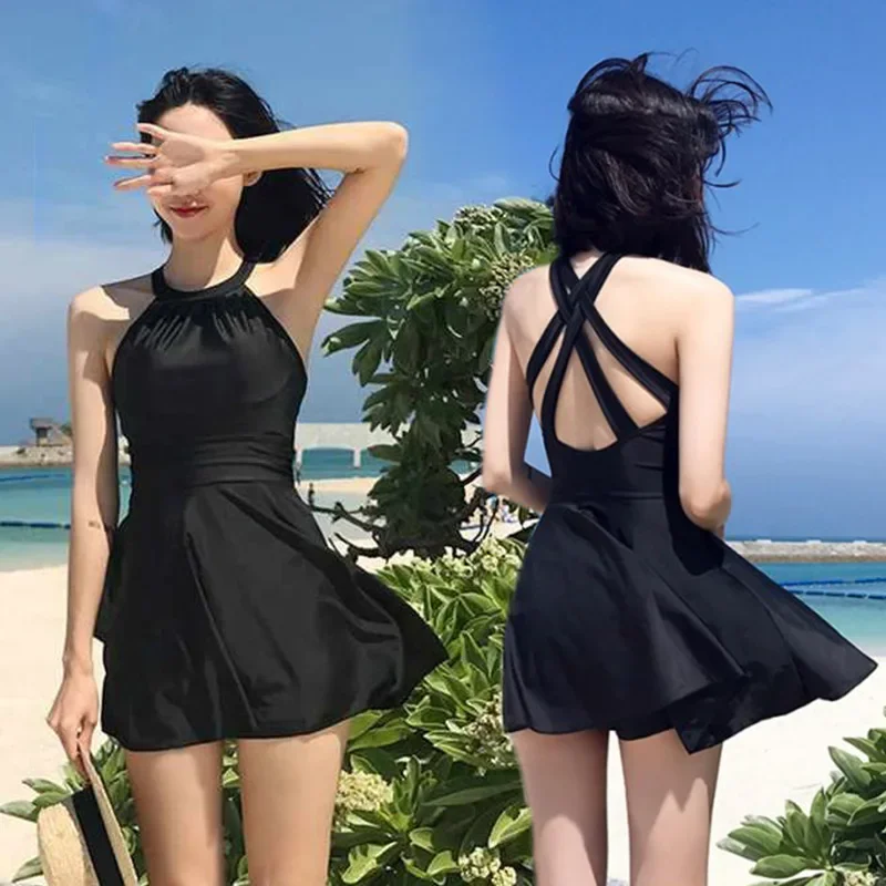 Swimsuit Women's One-piece Solid Color Hot Spring Fashion Small Black Dress Slim Sexy Back Slim Professional Swimsuit Wholesale
Swimsuit Women's One-piece Solid Color Hot Spring Fashion Small Black Dress Slim Sexy Back Slim Professional Swimsuit Wholesale