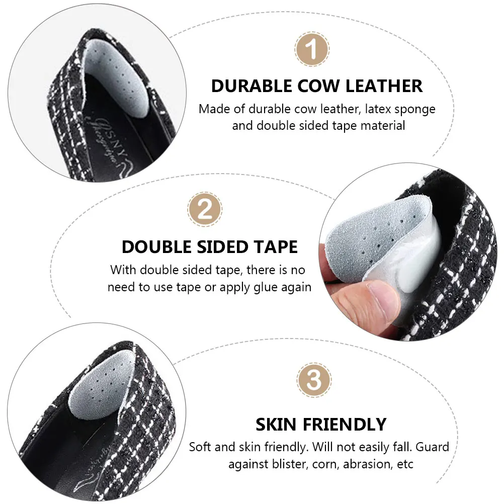 4 Pairs Anti wear Heel Pads Durable Cow Latex Sponge Double sided Tape Feet Care Heel Guards Sports Shoes Work Shoes
4 Pairs Anti wear Heel Pads Durable Cow Latex Sponge Double sided Tape Feet Care Heel Guards Sports Shoes Work Shoes