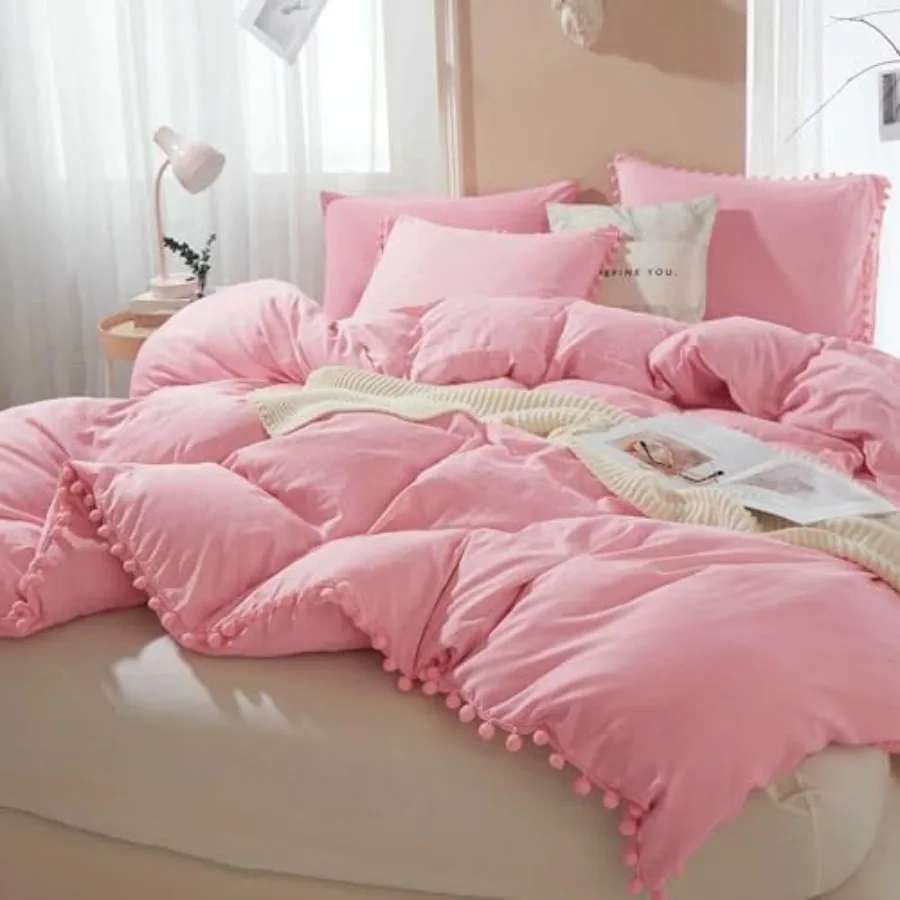Комплект пододеяльников Pom Queen Size - 3 предмета, в стиле бохо-шик, фермерский стиль, из микрофибры - мягкий и легкий комплект для одеяла
Комплект пододеяльников Pom Queen Size - 3 предмета, в стиле бохо-шик, фермерский стиль, из микрофибры - мягкий и легкий комплект для одеяла