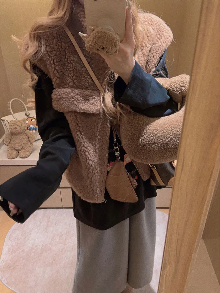 Yukiss Full Wool Vest Zipper Collar Fur Svel Standup Collar Women's Warm Casual Sle Mid-Length Thiened Autumn Faion
Yukiss Full Wool Vest Zipper Collar Fur Svel Standup Collar Women's Warm Casual Sle Mid-Length Thiened Autumn Faion