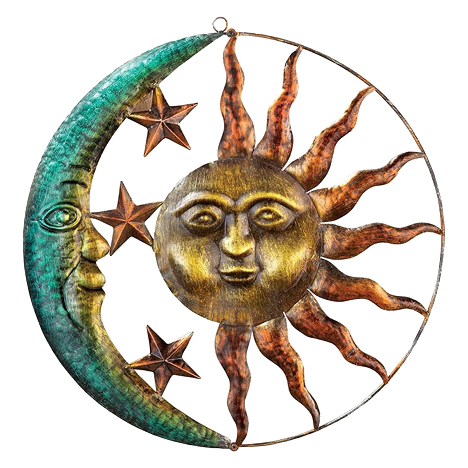 1 pc Sun Moon Pendant Metal Hanging Decor For Home Garden Western Room Wall Art Ornament Iron Wall Hanging Adornment
1 pc Sun Moon Pendant Metal Hanging Decor For Home Garden Western Room Wall Art Ornament Iron Wall Hanging Adornment