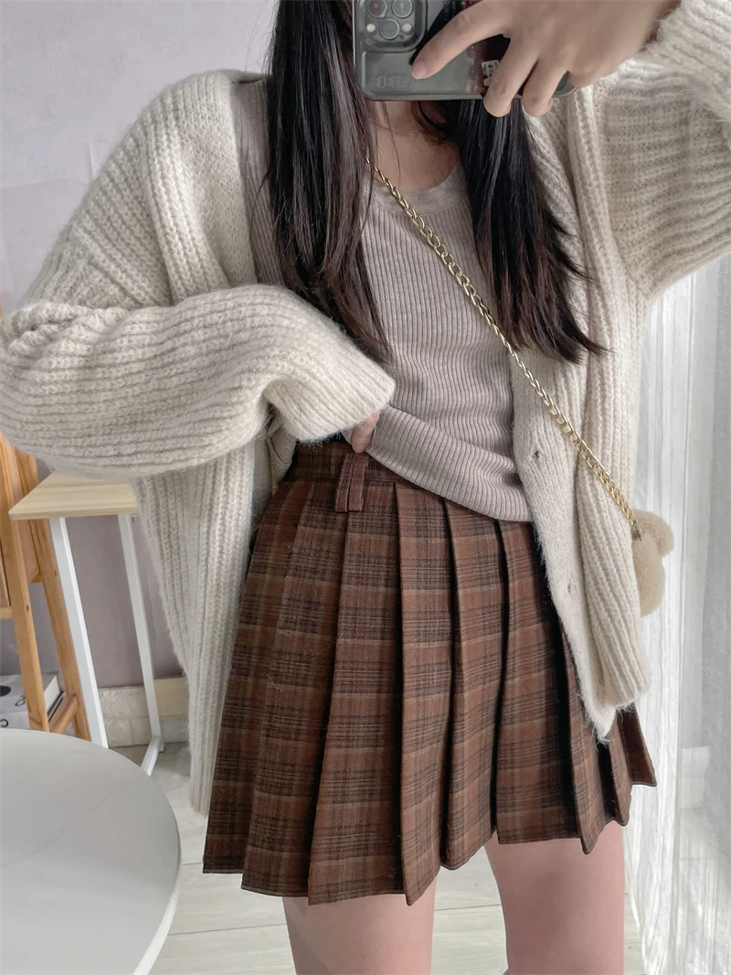 Зимняя клетчатая юбка женская с высокой талией, А-силуэт, утягивающая, из полиэфирного волокна, антистатическая, для повседневной носки, для работы, путешествий
Зимняя клетчатая юбка женская с высокой талией, А-силуэт, утягивающая, из полиэфирного волокна, антистатическая, для повседневной носки, для работы, путешествий