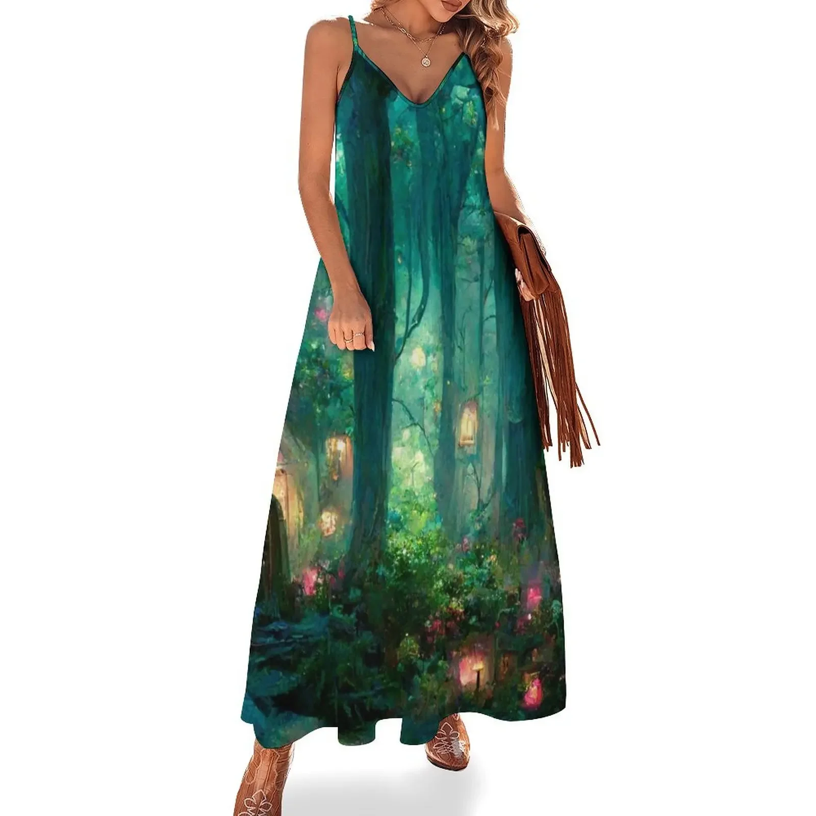 Magical Bookstore in the Woods Sleeveless Dress Clothing summer dresses for women 2025 Dress
Magical Bookstore in the Woods Sleeveless Dress Clothing summer dresses for women 2025 Dress