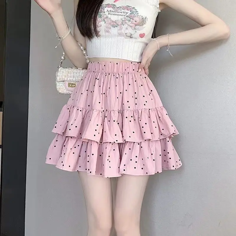 Sweet Printed Spliced Ruffle Polka Dot Skirts Female Clothing 2025 Summer New Loose Preppy Style Elastic High Waist Skirts
Sweet Printed Spliced Ruffle Polka Dot Skirts Female Clothing 2025 Summer New Loose Preppy Style Elastic High Waist Skirts