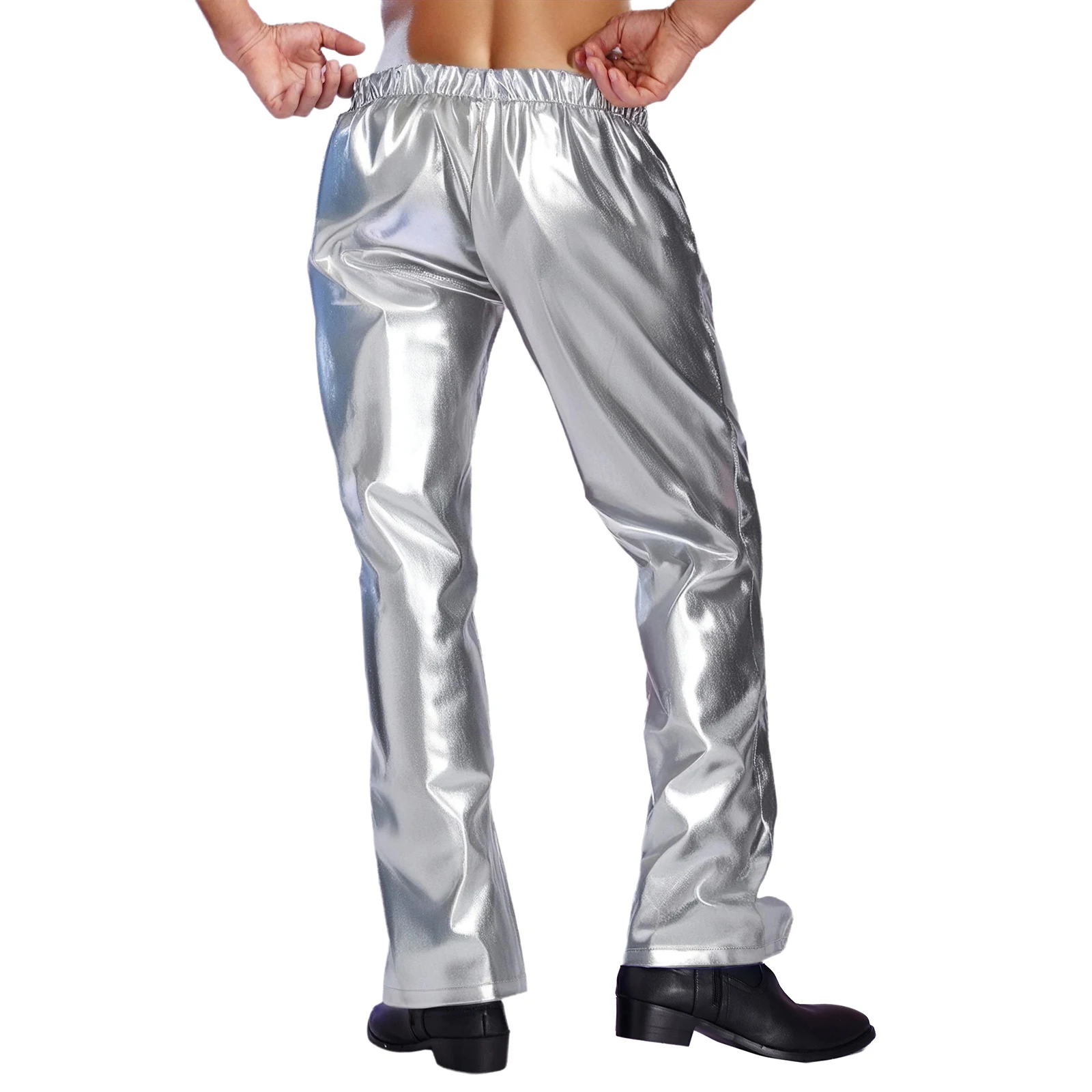 Metallic Men 80s Disco Pants Jazz Latin Tango Ballroom Dancing Stage Performance Costume Shiny Long Pants Halloween Theme Party
Metallic Men 80s Disco Pants Jazz Latin Tango Ballroom Dancing Stage Performance Costume Shiny Long Pants Halloween Theme Party