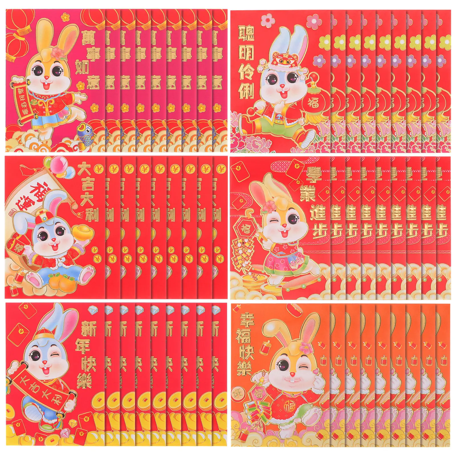 54Pcs Cartoon Red Envelopes Creative Money Storage Pouches for 2023 New Year Spring Festival Lucky Money Bags Red Envelope
54Pcs Cartoon Red Envelopes Creative Money Storage Pouches for 2023 New Year Spring Festival Lucky Money Bags Red Envelope
