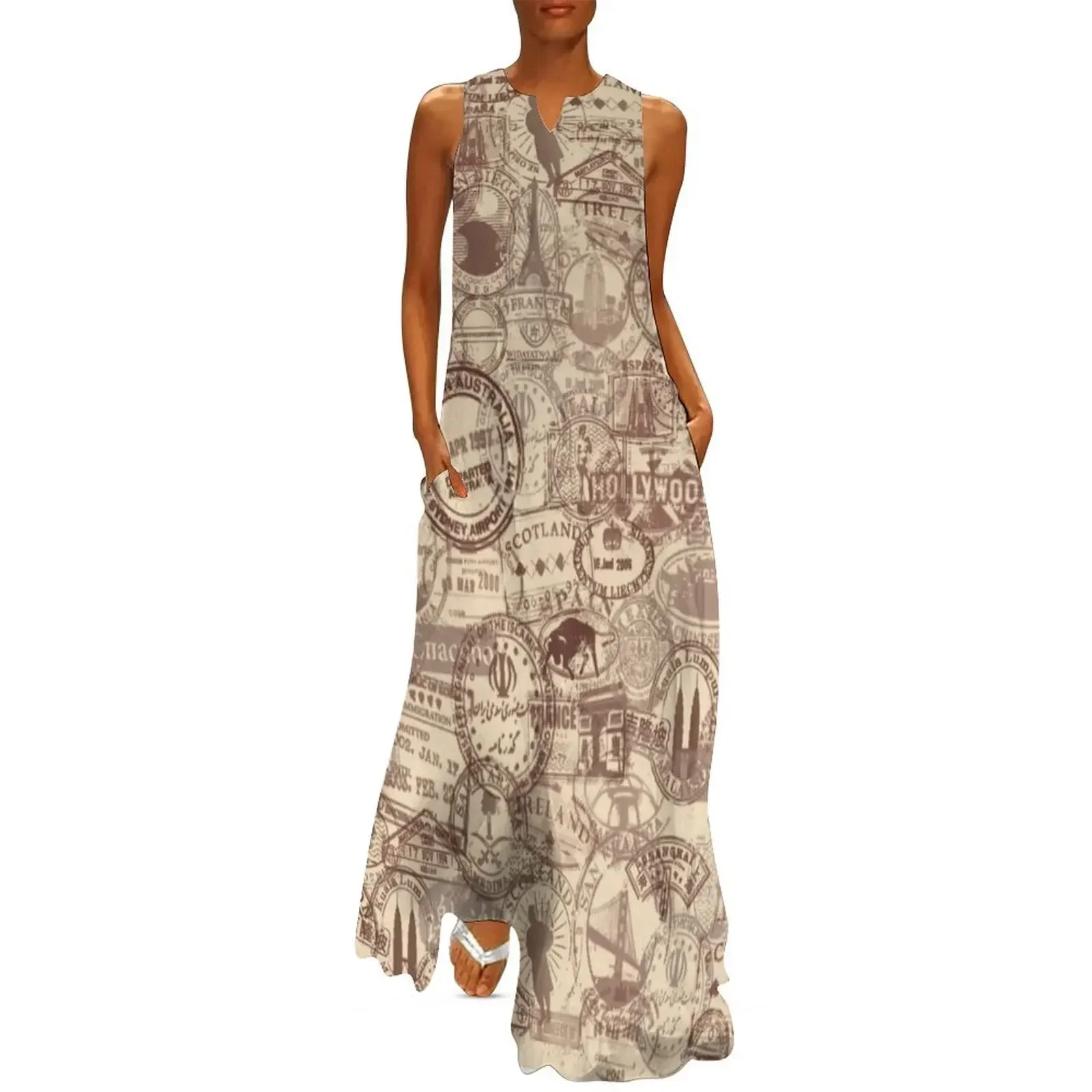 Vintage Passport Stamps Long Dress long sleeve dress women's evening dresses elegant evening dresses for women 2025 Dress
Vintage Passport Stamps Long Dress long sleeve dress women's evening dresses elegant evening dresses for women 2025 Dress