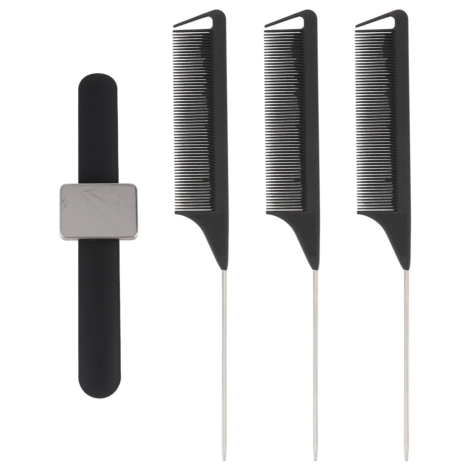 1Set Magnetic Hairpin Wristband Hairdressing Tool Includes 3 Tip Tail Combs Hairpin Holder Hairdresser Comb Hair Clip Bracelet
1Set Magnetic Hairpin Wristband Hairdressing Tool Includes 3 Tip Tail Combs Hairpin Holder Hairdresser Comb Hair Clip Bracelet
