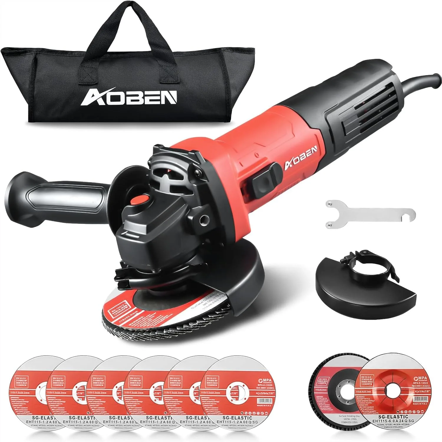 900W Angle Grinder 4-1/2 inch 7.5Amp 11000 RPM Corded Electric Grinder with Slide Switch for DIY Projects Metal Cutting Grinding
900W Angle Grinder 4-1/2 inch 7.5Amp 11000 RPM Corded Electric Grinder with Slide Switch for DIY Projects Metal Cutting Grinding