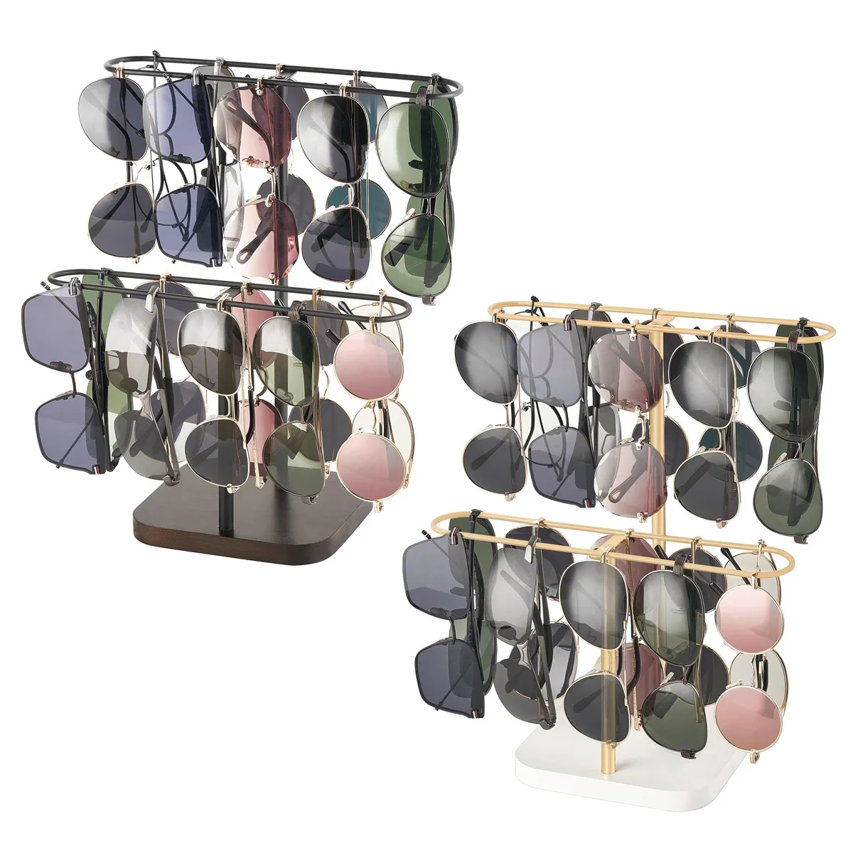 Металлическая настольная многофункциональная подставка для хранения очков, простая двухслойная подставка для демонстрации солнцезащитных очков
Металлическая настольная многофункциональная подставка для хранения очков, простая двухслойная подставка для демонстрации солнцезащитных очков