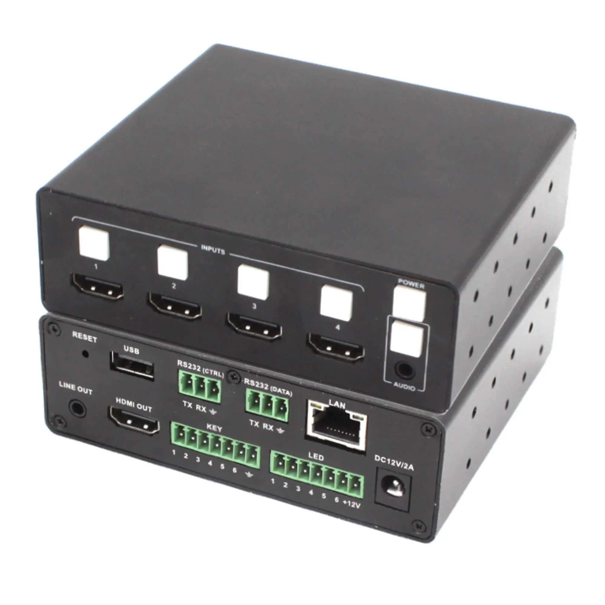Factory Supply 4K Professional Conferencing Collaborative Solutions 4 in 1 Out 1 Window Audio Video Presentation Scaler Switcher
Factory Supply 4K Professional Conferencing Collaborative Solutions 4 in 1 Out 1 Window Audio Video Presentation Scaler Switcher
