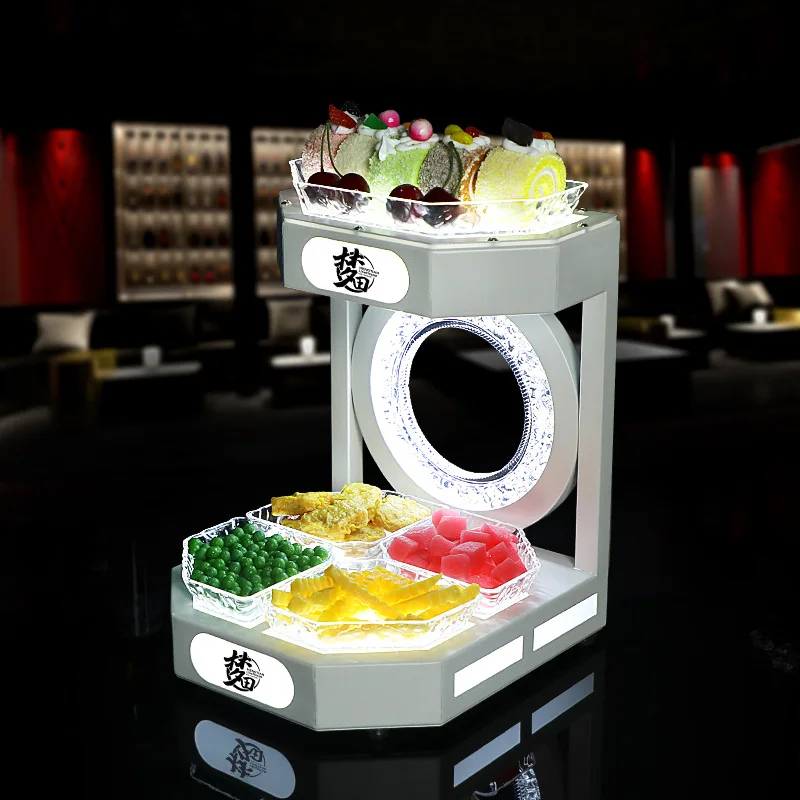 Bar luminous fruit plate rack KTV night game two-layer five-grid metal silver led charging grid snack plate base
Bar luminous fruit plate rack KTV night game two-layer five-grid metal silver led charging grid snack plate base