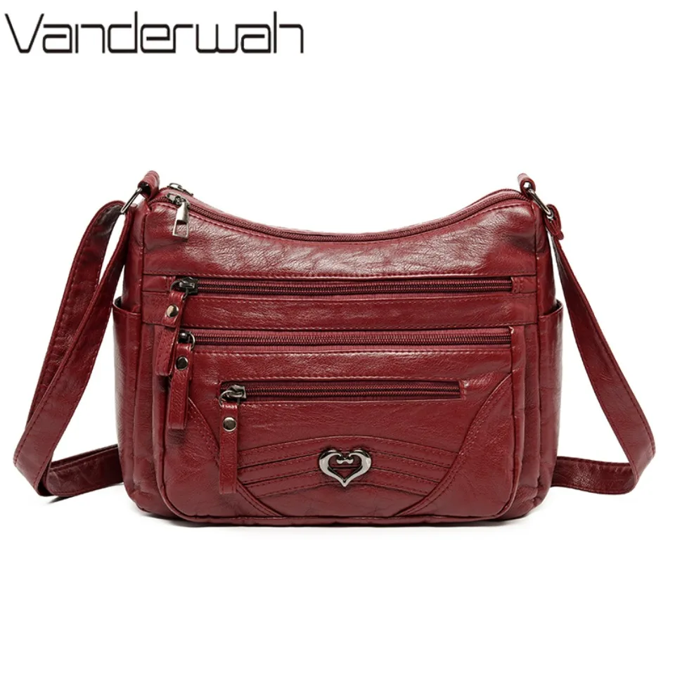 Multi-pocket Wash Leather Women's Shoulder Bags New Women's Soft Leather Large-capacity One-shoulder Cross-body Bag Mother Sac
Multi-pocket Wash Leather Women's Shoulder Bags New Women's Soft Leather Large-capacity One-shoulder Cross-body Bag Mother Sac