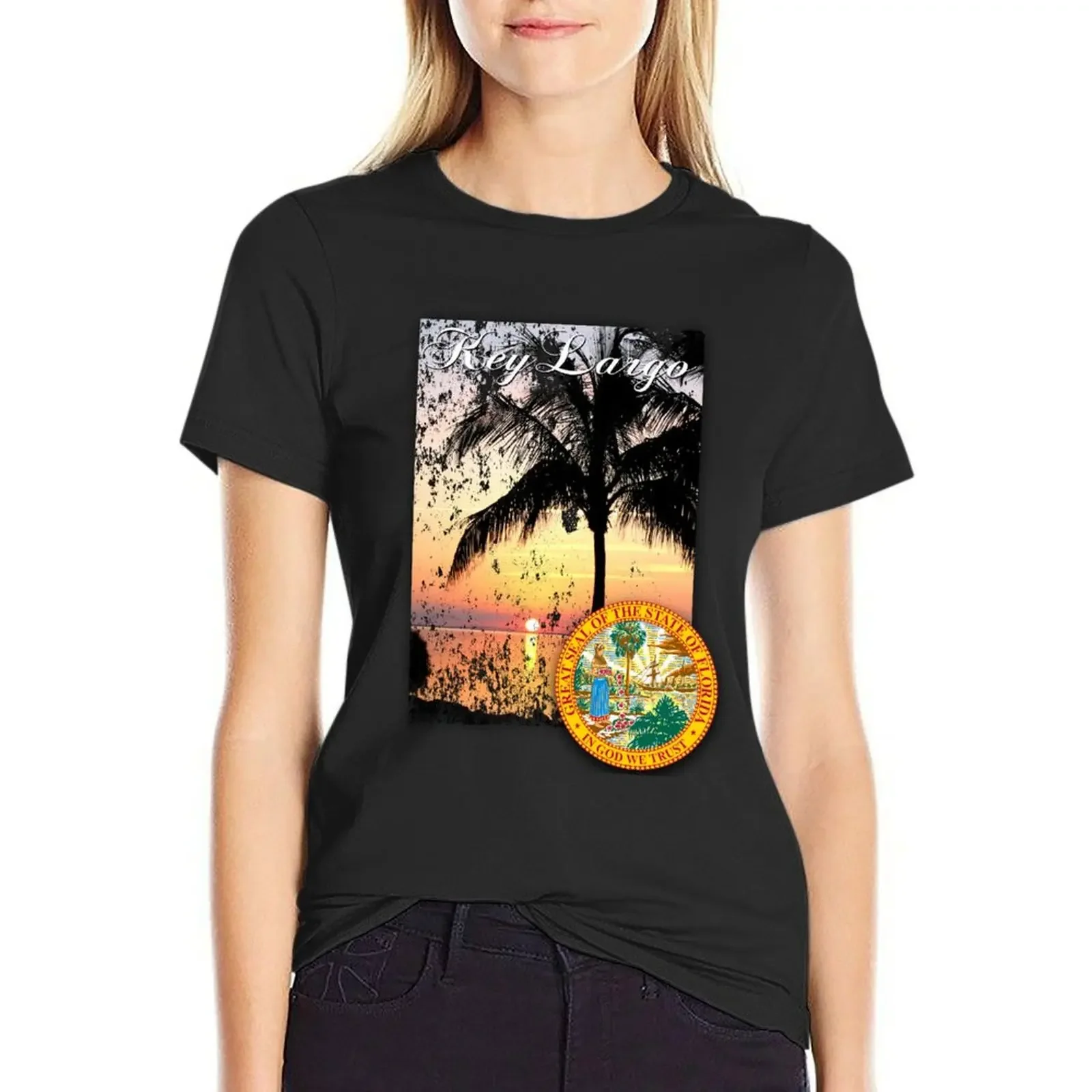 key largo T-Shirt lady clothes plus sizes Short sleeve tee luxury designer clothing Women
key largo T-Shirt lady clothes plus sizes Short sleeve tee luxury designer clothing Women