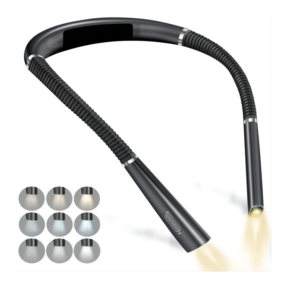 LED Neck Reading Lights, Rechargeable Book Light for Reading, Silicone Arms Neck Lights Reading Lamp for Study-Black
LED Neck Reading Lights, Rechargeable Book Light for Reading, Silicone Arms Neck Lights Reading Lamp for Study-Black