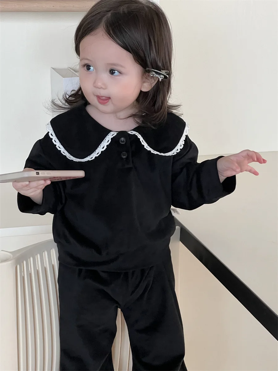 2025 Spring New Baby Long Sleeve Clothes Set Girls Cute Lapel Tops + Pants 2pcs Suit Infant Toddler Sweet Princess Outfits
2025 Spring New Baby Long Sleeve Clothes Set Girls Cute Lapel Tops + Pants 2pcs Suit Infant Toddler Sweet Princess Outfits